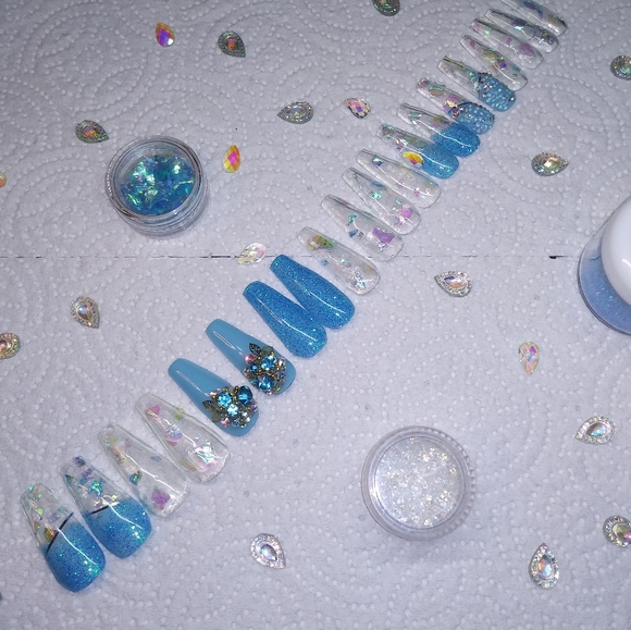 Reusable Hard Gel Long Luxe Press ons Custom Sets - Picture 6 of 8